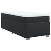 vidaXL Boxspring met matras kunstleer zwart 100x200 cm