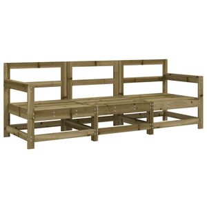 vidaXL 3-delige Loungeset ge&iuml;mpregneerd grenenhout
