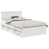 vidaXL Bedframe met hoofdeinde Wit 135 x 190 cm Bewerkt hout
