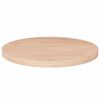 vidaXL Tafelblad rond &Oslash;50x2,5 cm onbehandeld massief eikenhout