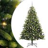 vidaXL Kunstkerstboom met scharnier 300 LEDs Groen 240 cm PVC en PE