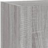 vidaXL 4-delige Tv-wandmeubelset met LED bewerkt hout grijs sonoma
