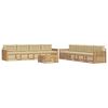vidaXL Buiten bankenset 9 st Wit en Beige Polyester