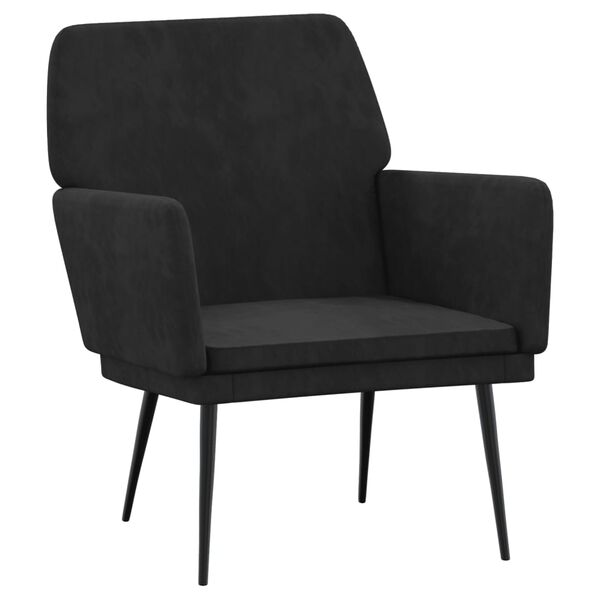 vidaXL Fauteuil 62x79x79 cm fluweel zwart