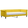 vidaXL Slaapbank met matras 90x200 cm fluweel geel