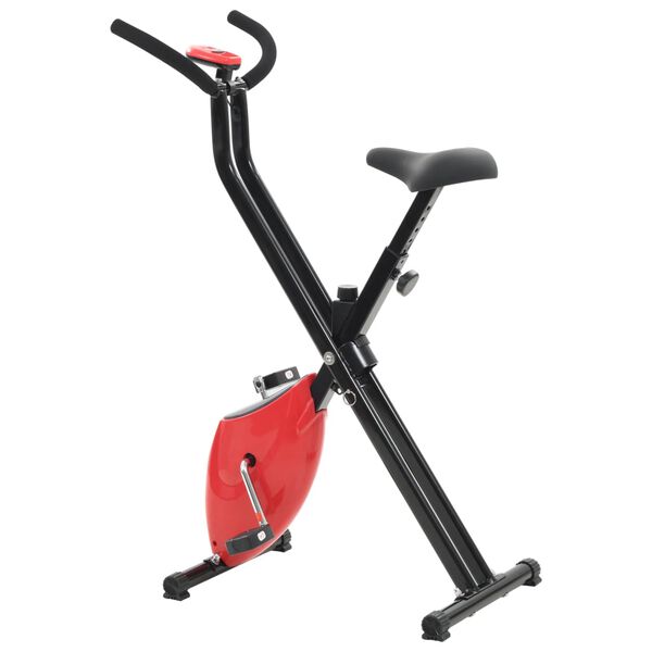 vidaXL Hometrainer X-bike bandweerstand rood