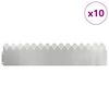 vidaXL Gazonranden 10 pcs Zilver 103 x 0,05 x 22 cm