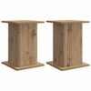 vidaXL Plantenstandaard 2 pcs Artisanaal eiken 30,5 x 30 x 43 cm