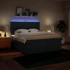 vidaXL Boxspring met matras stof blauw 180x200 cm