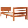 vidaXL Bedframe met hoofdeinde 2 pcs Wasbruin Massief Vurenhout