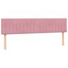 vidaXL Boxspring met matrassen fluweel roze 200x210 cm