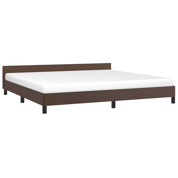 vidaXL Bedframe met hoofdeinde zonder matras 200x200 cm bruin