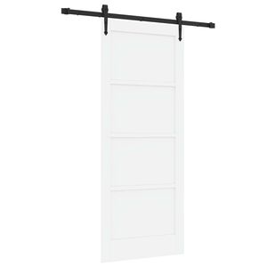 vidaXL Schuifdeur ORKDAL 83 x 202 cm Massief grenenhout Wit