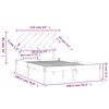 vidaXL Bedframe massief hout 135x190 cm