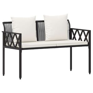 vidaXL Buitenbanken 2 -Seater 116 x 56 x 75 cm poly rattan
