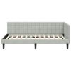 vidaXL Hoekbedframe met hoofdeinde Lichtgrijs 90 cm x 200 cm Fluweel