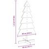 vidaXL Kerstdecoratie kerstboom 120 cm massief grenenhout wit