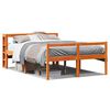 vidaXL Bedframe met hoofdbord massief grenenhout wasbruin 150x200 cm