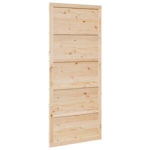vidaXL Schuifdeur 100 x 2,5 x 208 cm Massief grenenhout Naturel