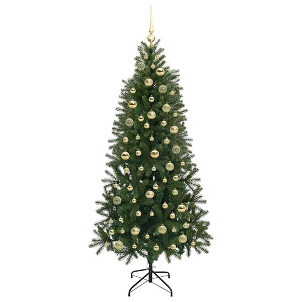 vidaXL Kunstkerstboom met 300 LED met standaard Groen 180 cm PE en PVC