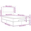vidaXL Ottoman bed met matras en LED's 120x190 cm stof taupe