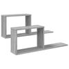 vidaXL Zwevende schappen 2 st Grijs Sonoma 80 x 15 x 30 cm