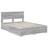 vidaXL Bedframe met hoofdeinde Grijs Sonoma 140 x 190 cm Bewerkt hout