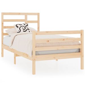 vidaXL Bedframe massief hout 75x190 cm