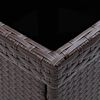 vidaXL 5-delige Tuinset poly rattan en glas bruin