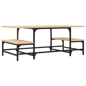 vidaXL Salontafel 100x50,5x40 cm bewerkt hout sonoma eikenkleurig
