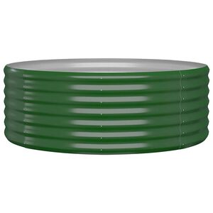 vidaXL Plantenbak 100x100x36 cm gegalvaniseerd staal groen