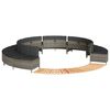 vidaXL Hottub-ombouw poly rattan massief acaciahout grijs
