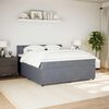 vidaXL Boxspring met matras fluweel donkergrijs 180x200 cm