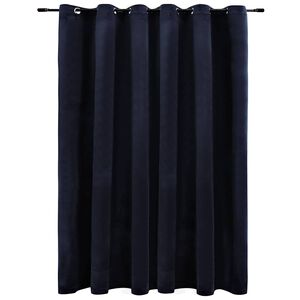 vidaXL Gordijn verduisterend met ringen 290x245 cm fluweel zwart