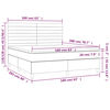vidaXL Boxspring met matras en LED stof donkerbruin 160x200 cm
