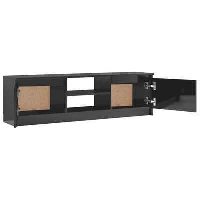 vidaXL Tv-meubel 120x30x35,5 cm bewerkt hout hoogglans grijs
