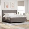 vidaXL Boxspring bed met matras met hoofdeinde Taupe 180 x 200 cm Stof