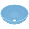 vidaXL Wastafel rond 32,5x14 cm keramiek mat lichtblauw