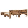 vidaXL Bedframe met hoofdeinde Oud Hout 200 x 200 cm Bewerkt hout