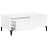 vidaXL Salontafel 90x50x36,5 cm bewerkt hout hoogglans wit