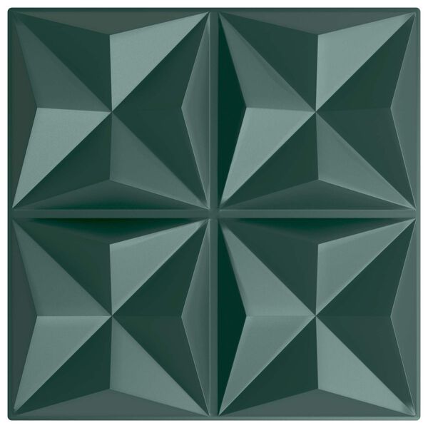 vidaXL Wandpanelen 12 pcs Origami Groen 50 x 50 cm XPS Schuim