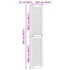 vidaXL Kastdeur 2 pcs Naturel 140.5 x 2 x 59.5 cm Massief grenenhout