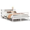 vidaXL Bed met boekenkast zonder matras grenenhout wit 150x200 cm