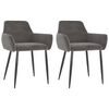 vidaXL Eetkamerstoelen 2 st fluweel donkergrijs
