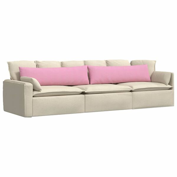 vidaXL Sofa Kussens 2 stuks Roze 145 x 40 cm Stof