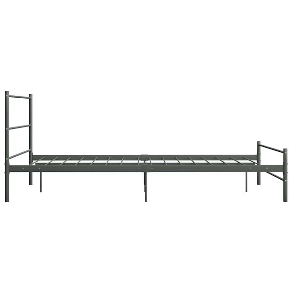 vidaXL Bedframe metaal grijs 160x200 cm