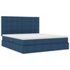 vidaXL Opbergbed met LED met matras Blauw 160 x 200 cm Polyester