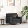 vidaXL Fauteuil 60 cm kunstleer zwart