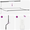 vidaXL Inklapbaar Zonnescherm Lichtgrijs 400 × 300 cm Polyester