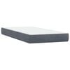 vidaXL Boxspring met matras fluweel donkergrijs 80x220 cm